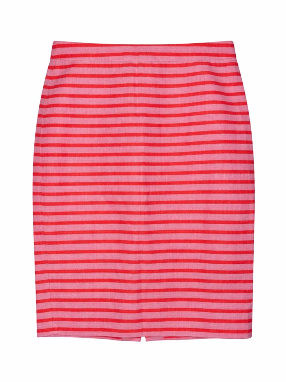 J.Crew Pencil Skirt Pink Red Stripe Preppy Coastal Barbiecore Chic-‎ Size 6